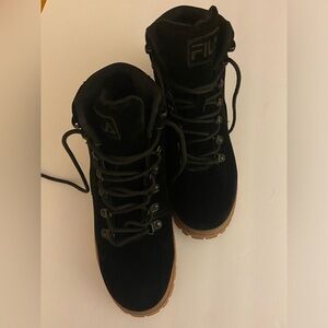 Fila faux suede black boots men’s size 10,5.